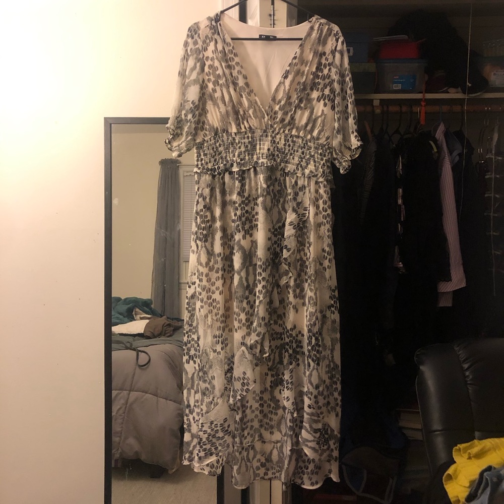 Express hi-lo v-neck dress